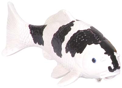 11" Shiro Utsuri (Floating Koi Replica)